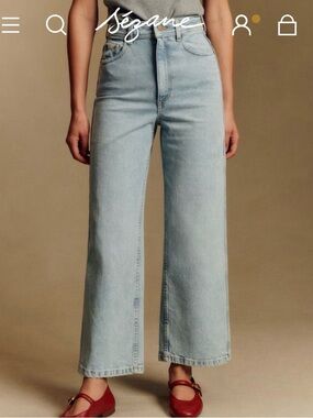 Sézane Le Crop Denim